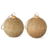 5.5" Gold Glittered Filled Ornament Candles
