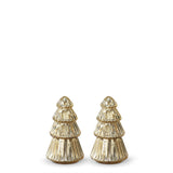 6" Gold Glass Filled Christmas Tree Candles