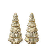 9" Gold Glass Filled Christmas Tree Candles