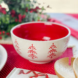 Red Tree Pattern Bowl | 6x3"