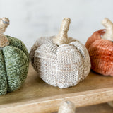 3.5" Pumpkin | Orange, Tan, Green, Mustard