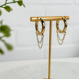 Gold chain hoop