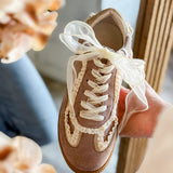 Lace-Trimmed Sneaker