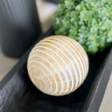 Striped Wood Ball