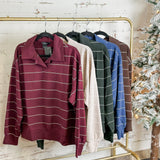 Modal Scuba Stripe Polo Sweatshirt