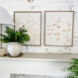 Floral Trace Vintage-Framed Canvas II
