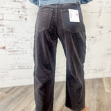 Dark Grey Corduroy Barrel Jeans