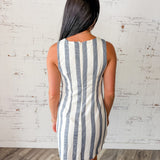 Striped Linen Mini Dress
