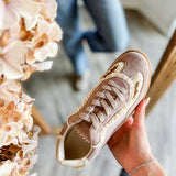 Lace-Trimmed Sneaker