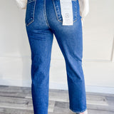 Risen Tummy Control Distressed Denim