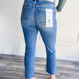 Risen Cropped Straight Denim