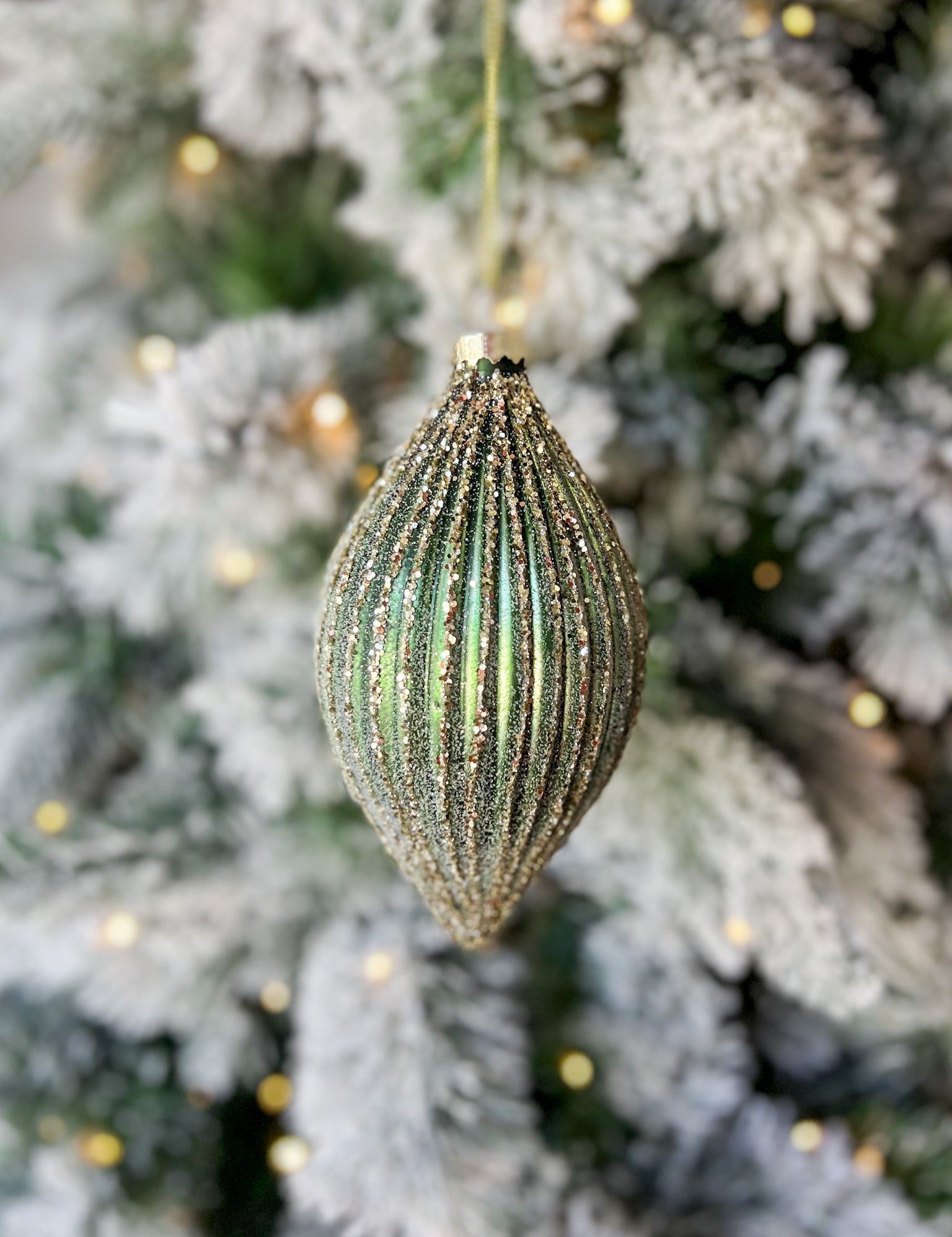 Green Glitter Ornament