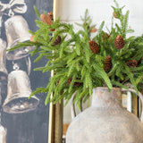20" Cypress Spray With Pinecone