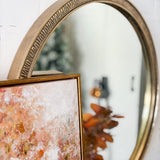 23" Brass Round Line Edge Mirror