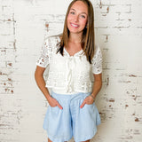 Crochet Tie-Front Top