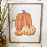 16x20" Pumpkin Trio Orange