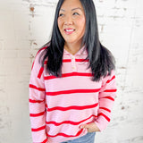 Stripe Henley Sweater