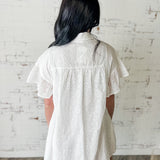 Sweet Eyelet Button Front Dress