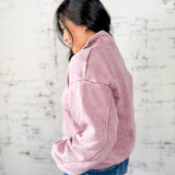 Acid Wash Half-Zip Pullover
