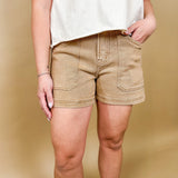 Mid Rise Patch Shorts