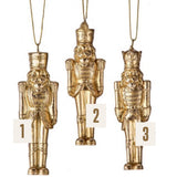 4" Resin Gilded Nutcracker Ornament