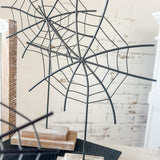 12” Metal Spider Web on Stand