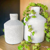 Small Sandy White Textured Vase