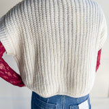 Chunky Button Front Sweater Vest