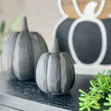 3.5” Small Black 3d Carved Pumpkin
