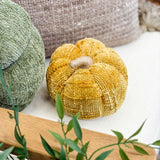 4.5" Pumpkin | Orange, Green, Mustard, Tan