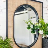 Rattan Wood Wall Mirror