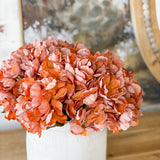 14” Rust Faux Dried Hydrangea Bundle