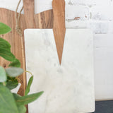 Marble Serve Board Acacia Wood Handle