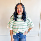 Spring Stripes Short Sleeve Sweater