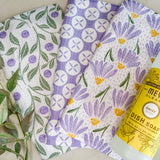 Button Vines And Daisies Dishcloth Set