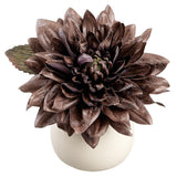 7" Dahlia Stem in Vase