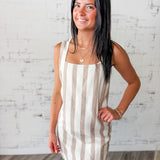 Striped Linen Mini Dress
