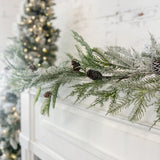 Frosted Mixed Pine Garland