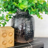 Black Ceramic Vase