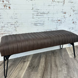 Akee Leather Bench