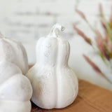 7.5” White Terracotta Gourd