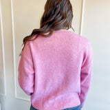 3D Heart Brushed Sweater