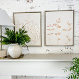 Floral Trace Vintage-Framed Canvas