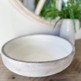 14.5" Gray Wash Ceramic Bowl