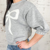 Short Sleeve Bow Sweater Top