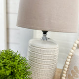 White Etched Lamp