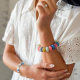 Chunky Marbled Bead Bracelet