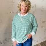 Curvy Striped Lightweight Pullover