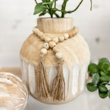 Wood Ridged Vase