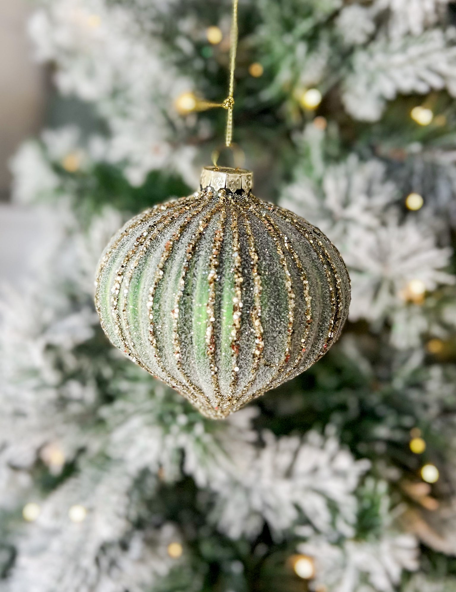 Green Glitter Ornament